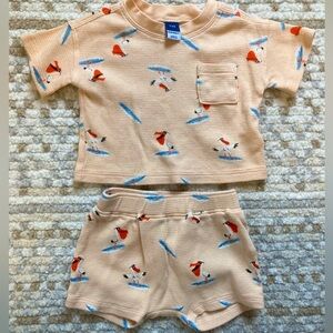 Old Navy 3-6 Month Penguin T-Shirt and Shorts Set